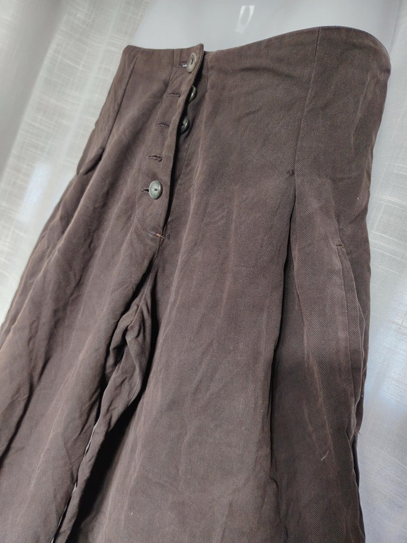 Pantalon large Françoise Pendville - 40 - Marron - État : Excellent