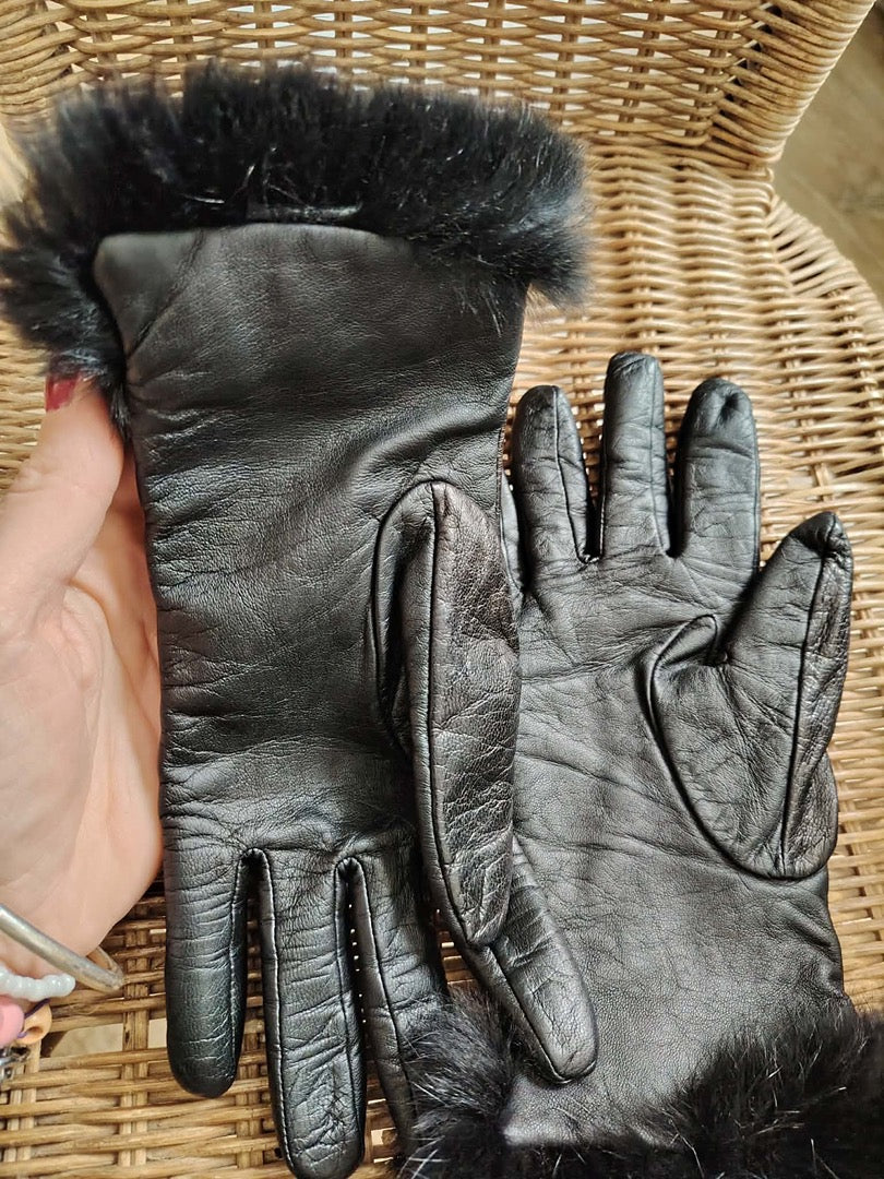 Gants Furla - 7 1/2 - Noir - État : Excellent