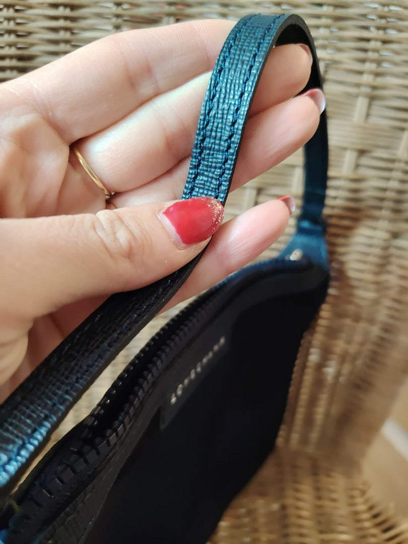 Sac pochette Longchamp - Taille unique - Navy - État : Excellent