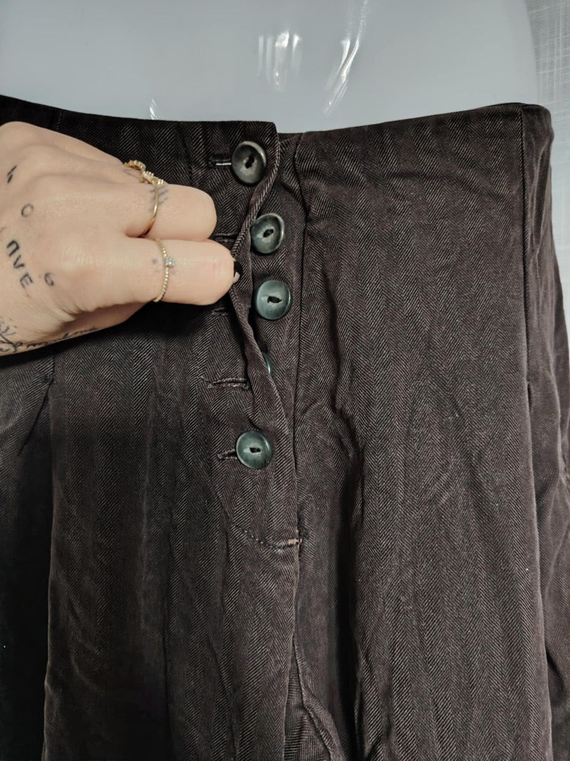 Pantalon large Françoise Pendville - 40 - Marron - État : Excellent