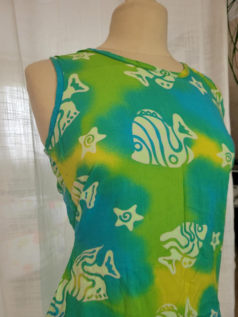 Robe d'été Vintage - S - Vert -