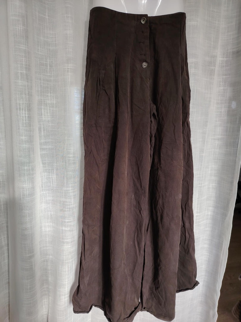 Pantalon large Françoise Pendville - 40 - Marron - État : Excellent