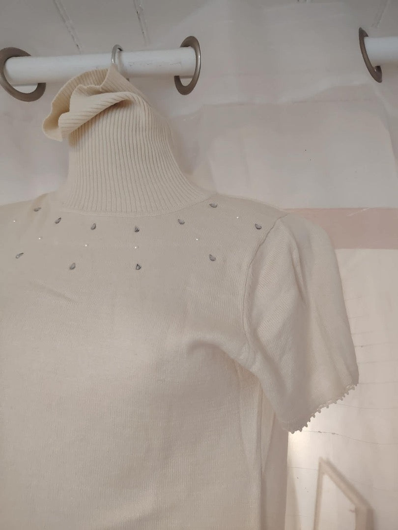 Pull col roulé Ilc - 38 - Crème - État : Excellent