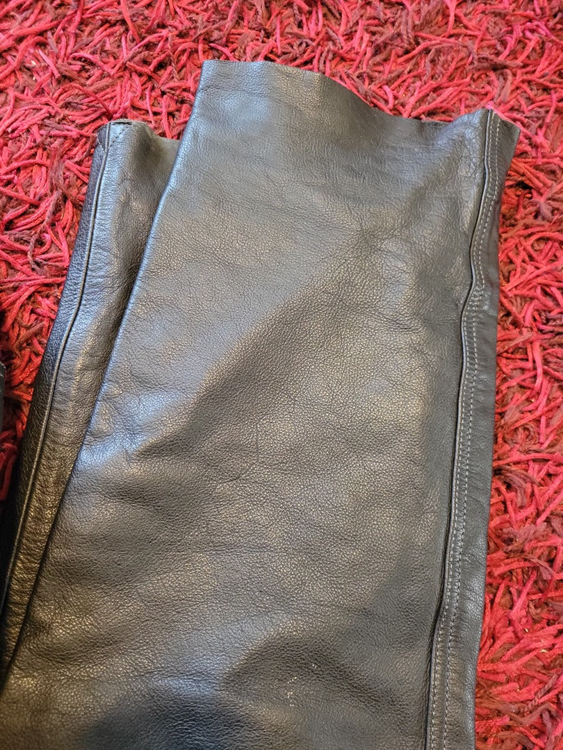 Pantalon en cuir Mac Adam - 42 - noir - Vintage
