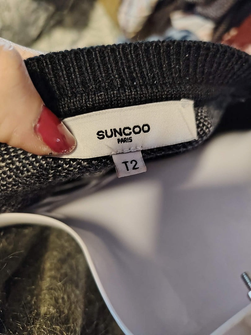 Pull Suncoo - M - Gris - État : Excellent