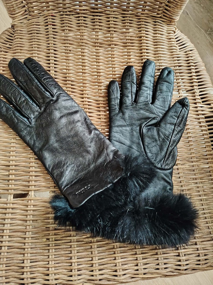 Gants Furla - 7 1/2 - Noir - État : Excellent