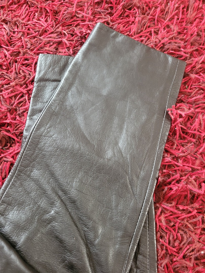 Pantalon en cuir Chevignon vintage - 36 - Marron -