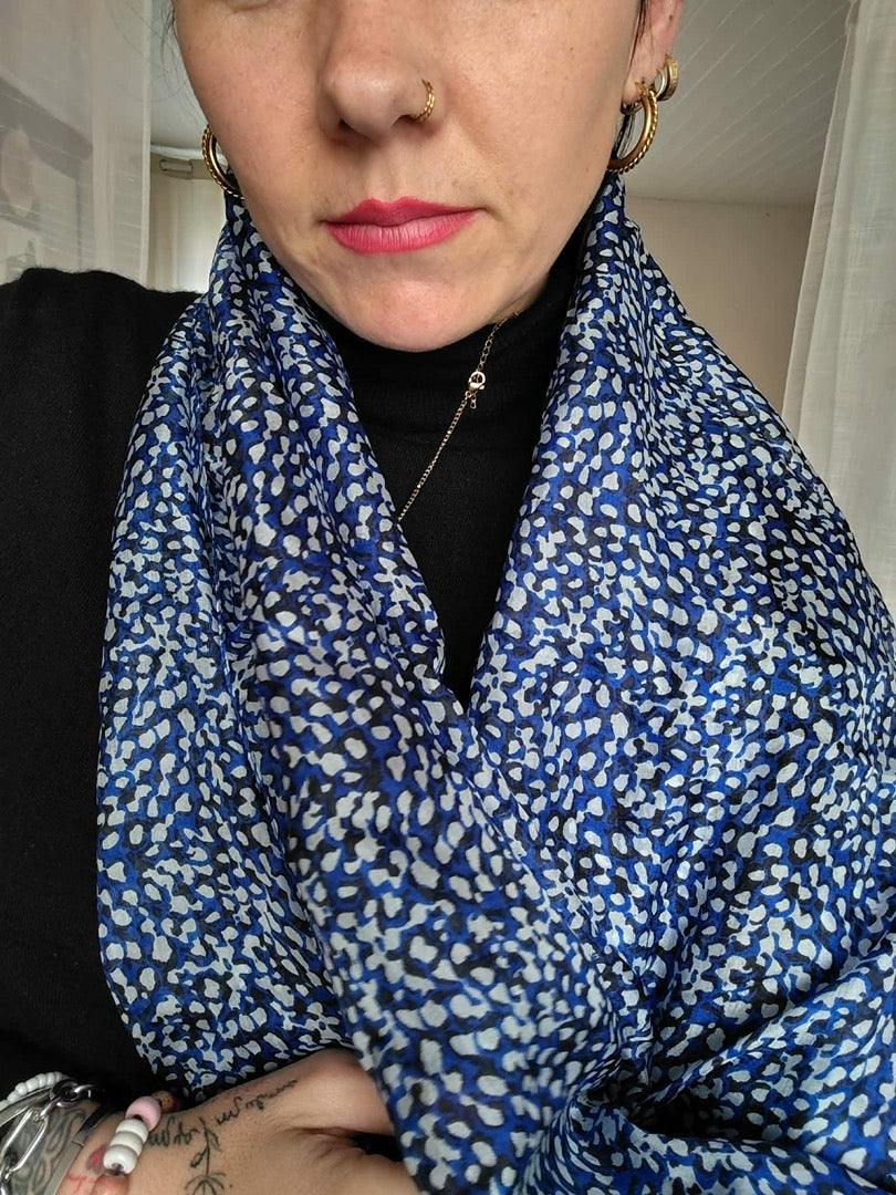 Foulard Monoprix Autre Ton - Taille unique - Bleu - État : Excellent