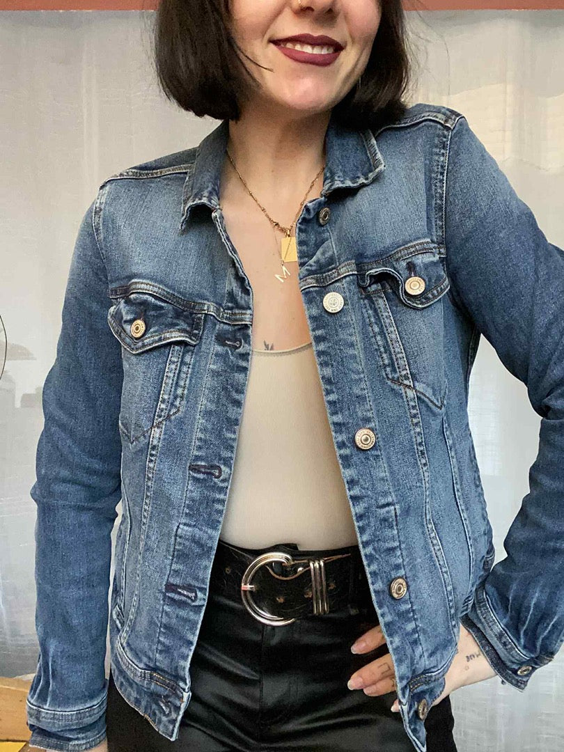 Veste En Jean Mango - M - Bleu - État : Excellent