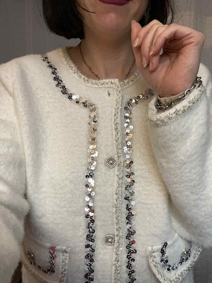 Gilet cardigan femme Autre - Crème - État : Excellent