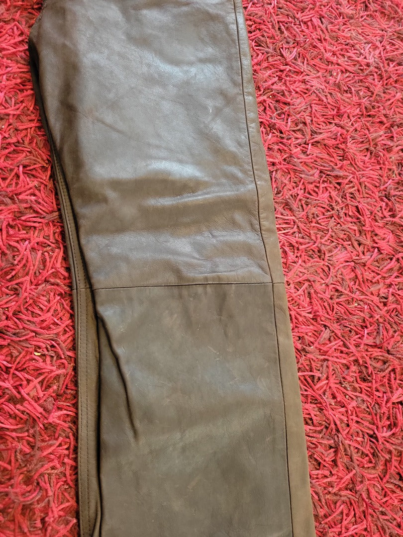 Pantalon en cuir Oakwood - 44 - Marron - Vintage