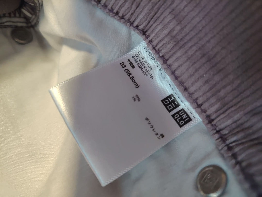 Pantalon velours côtelé Uniqlo - Xs - Mauve - État : Excellent