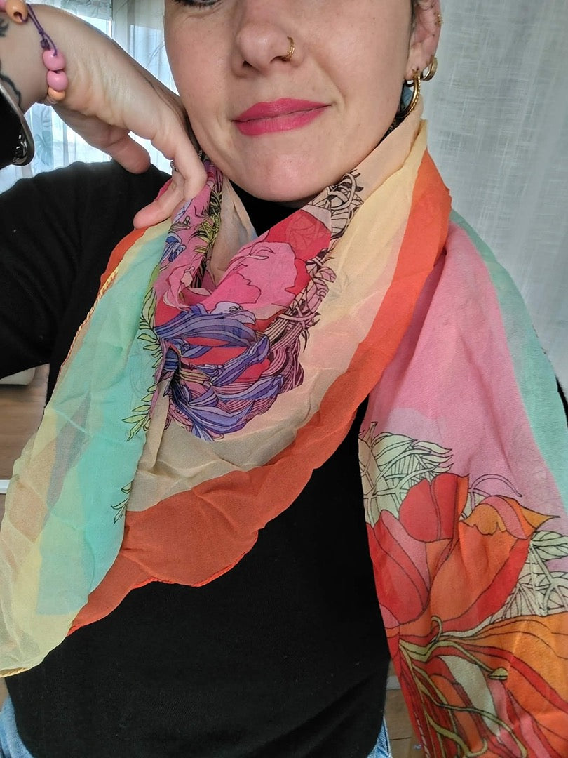 Foulard Laura Biagiotti - Taille unique - Rose - État : Excellent