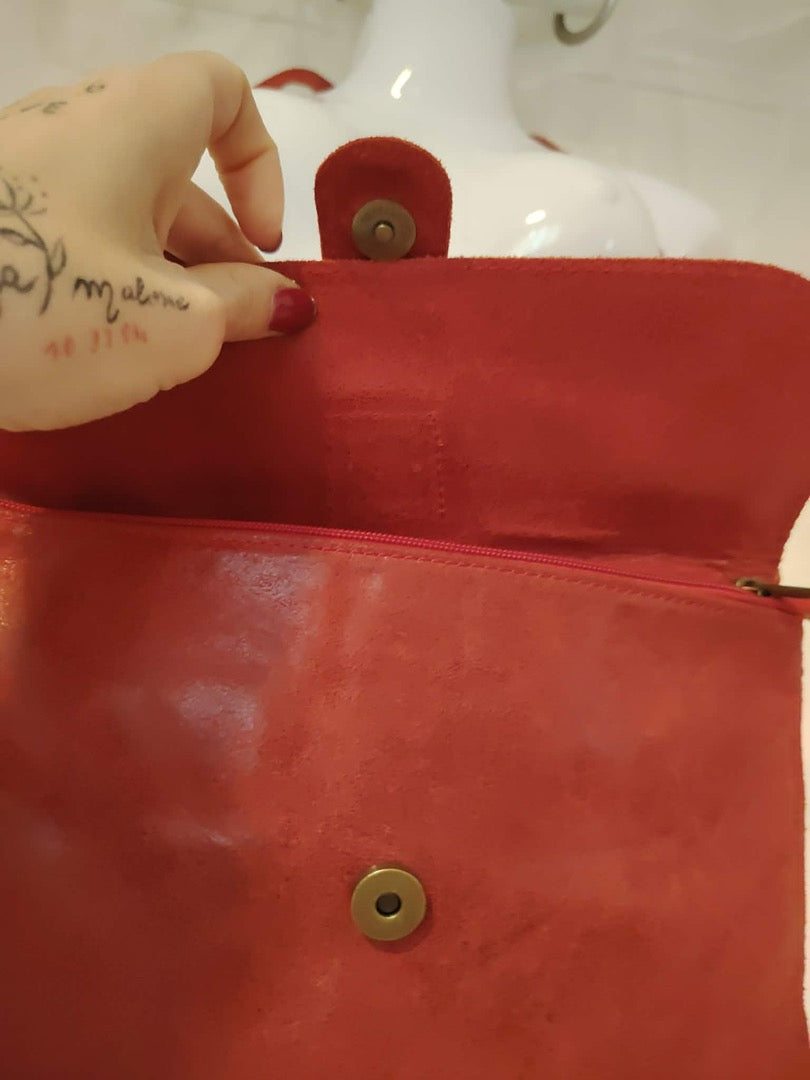 Sac Borse in Pelle - Taille unique - Rouge - État : Bon