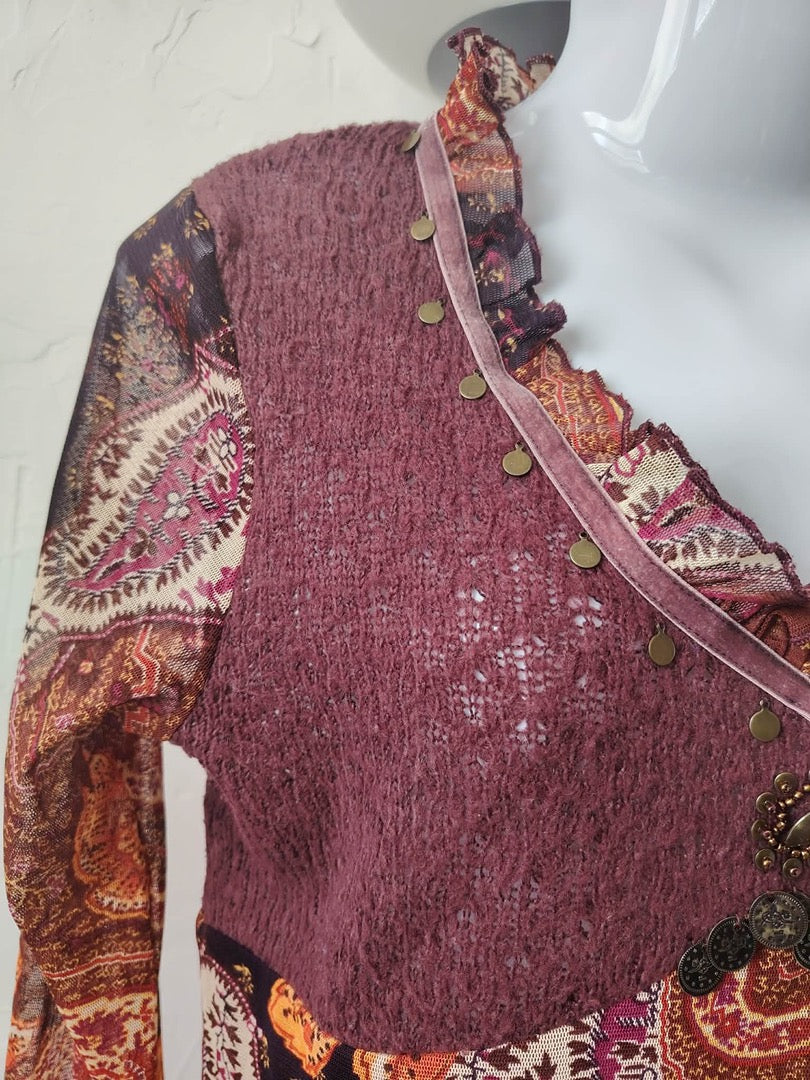 Blouse Jacqueline Riu - L - Bordeaux - État : Excellent