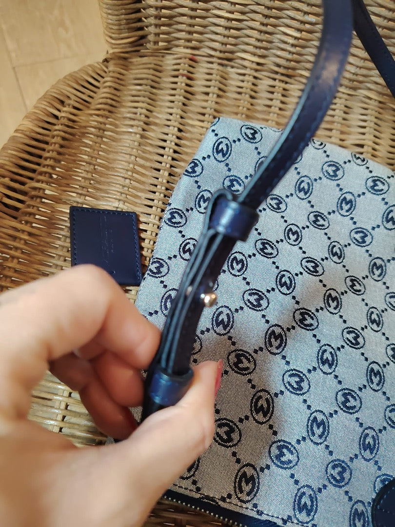 Sac bandoulière Morabito - Taille unique - Bleu marine - État : Excellent