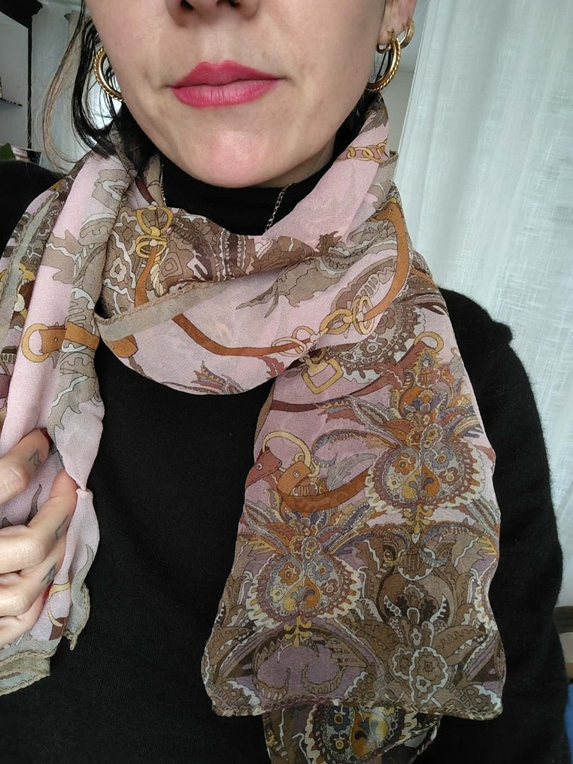 Foulard Mila Schön - Taille unique - Rose - État : Excellent