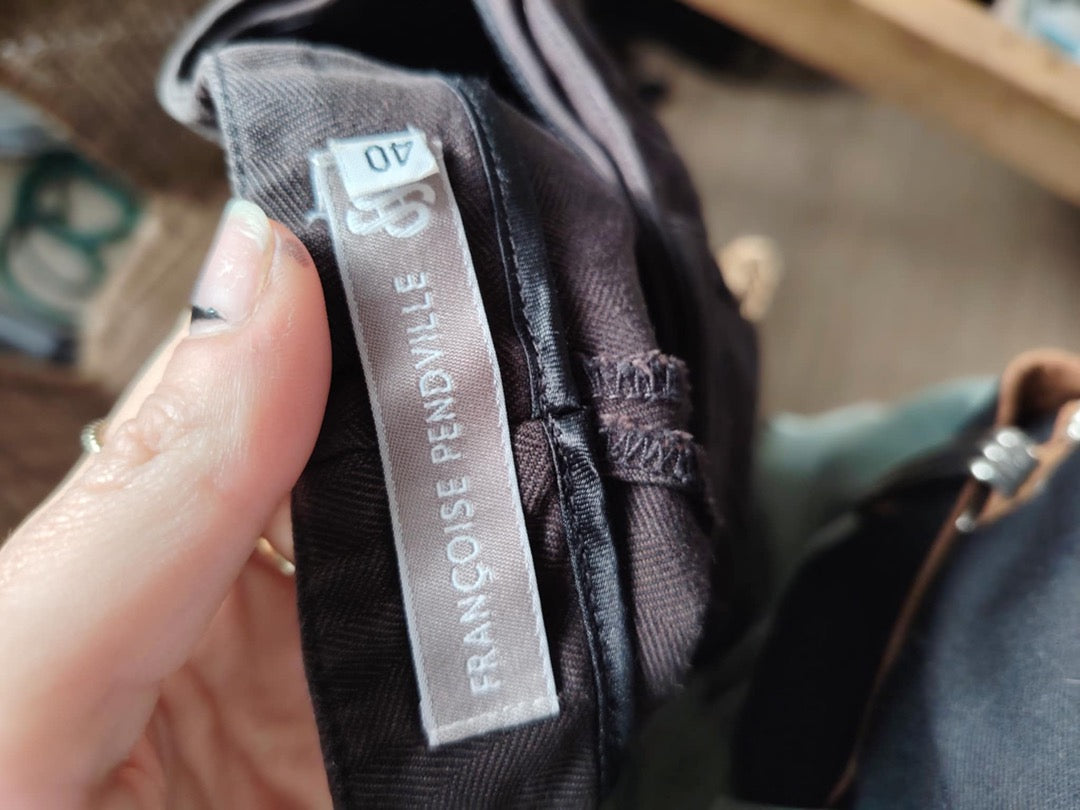 Pantalon large Françoise Pendville - 40 - Marron - État : Excellent