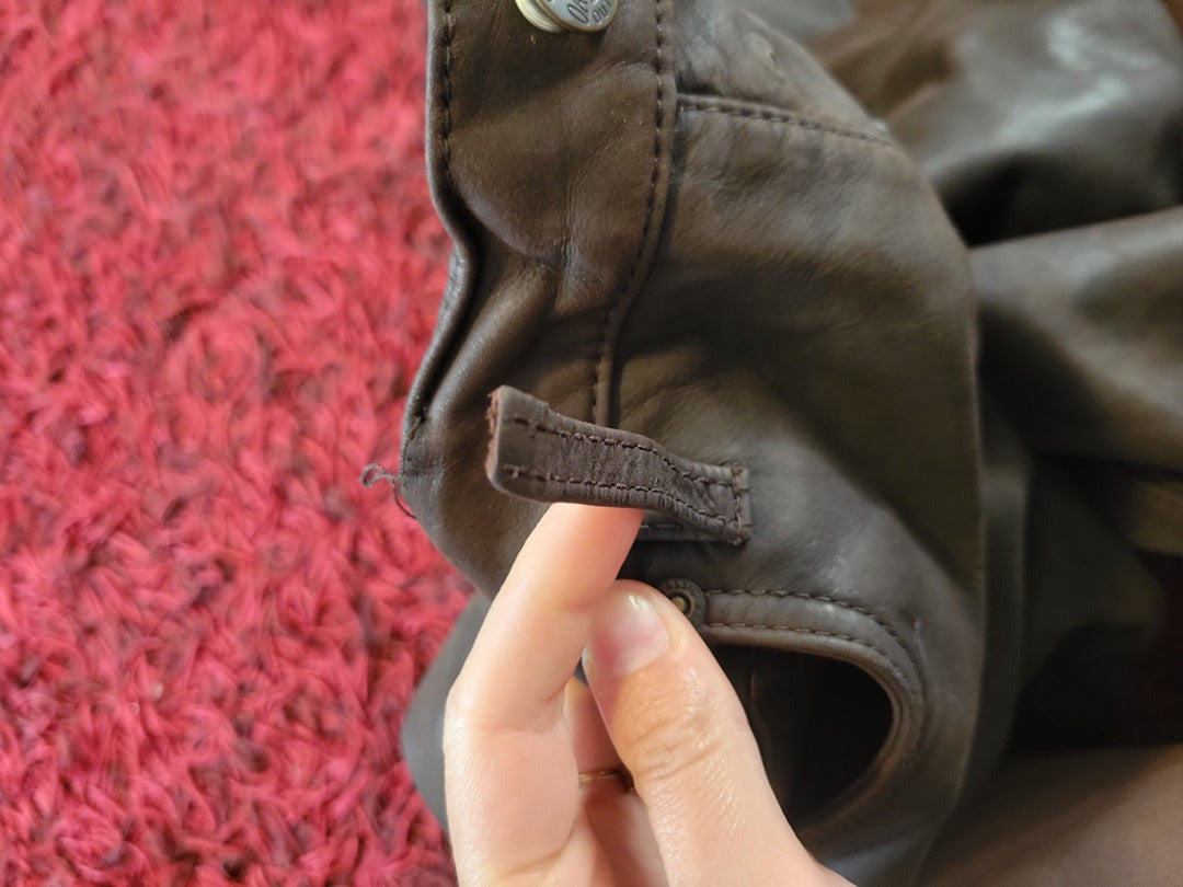 Pantalon en cuir Oakwood - 44 - Marron - Vintage