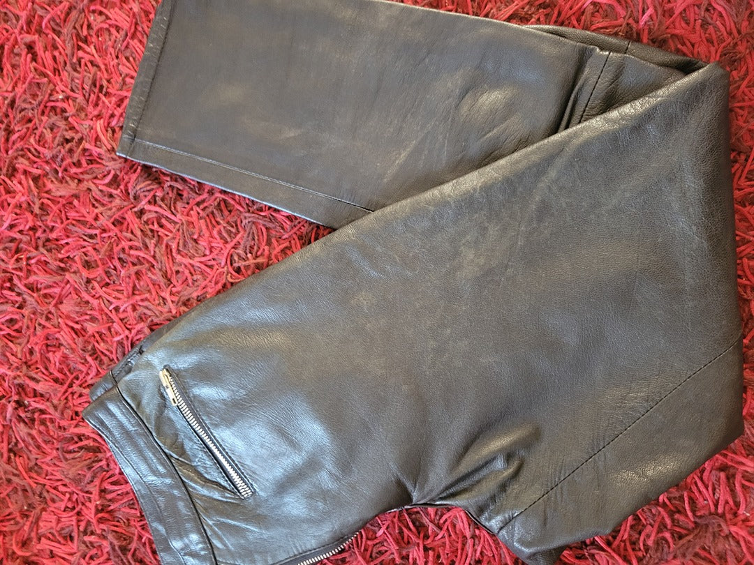 Pantalon en cuir Clothes - 38 - Noir - État : vintage
