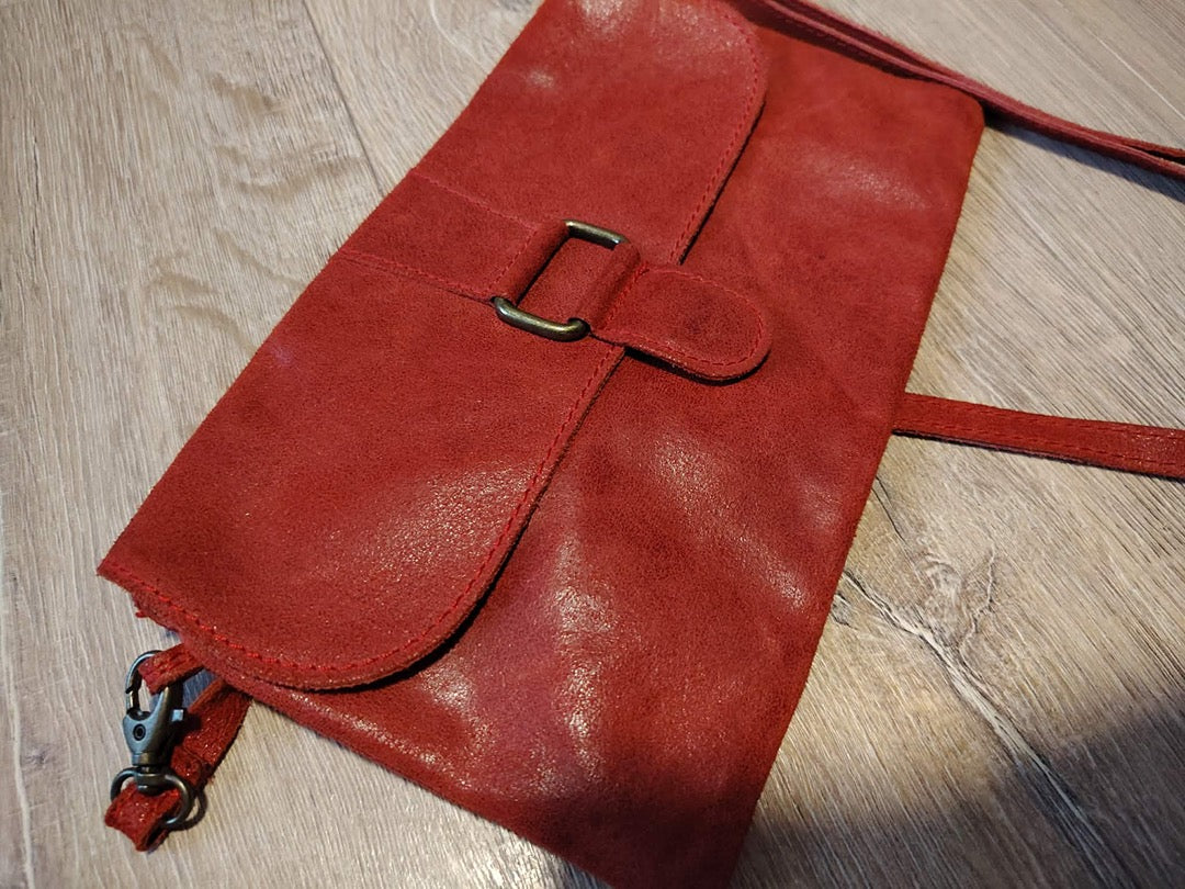 Sac Borse in Pelle - Taille unique - Rouge - État : Bon
