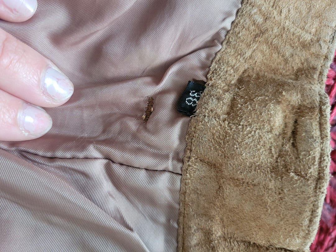 Pantalon en daim Vintage - 36 - beige