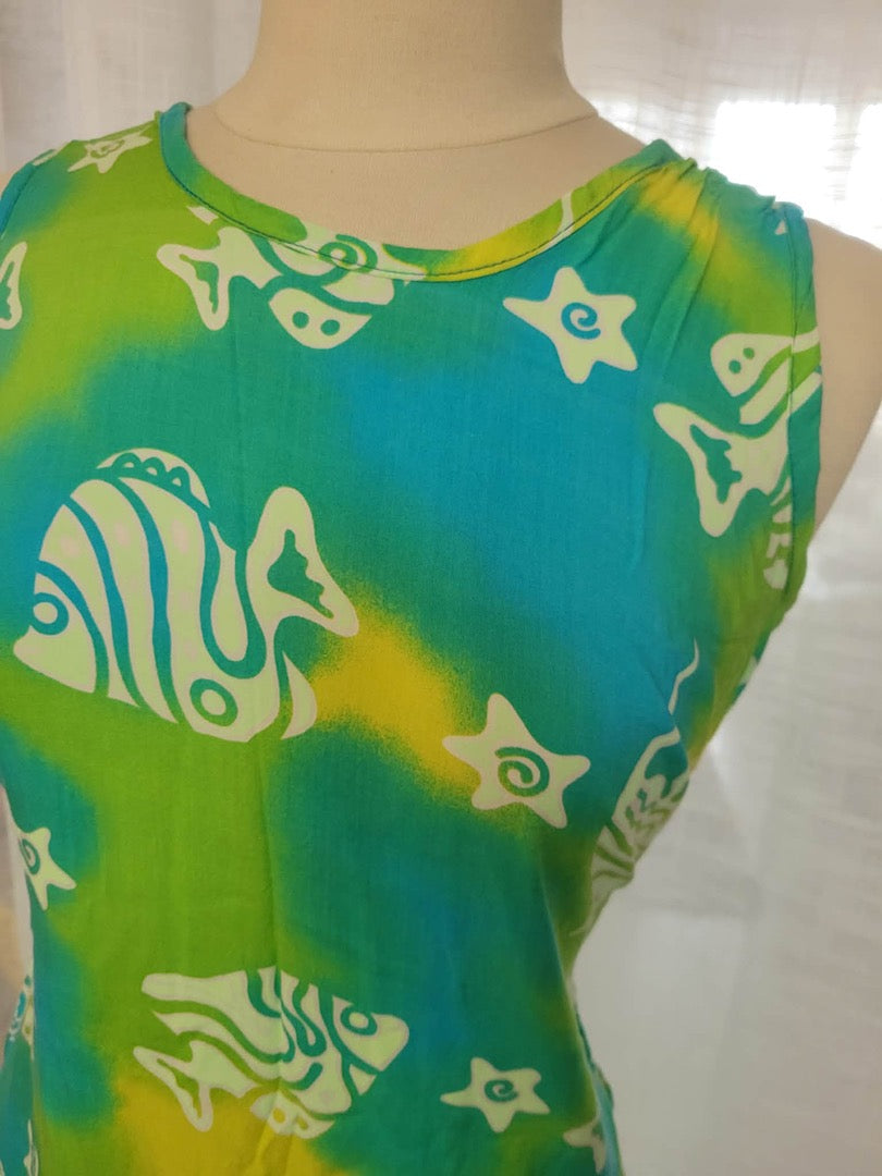Robe d'été Vintage - S - Vert -