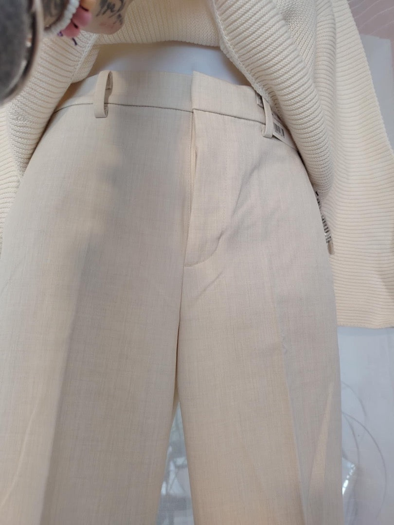 Pantalon Ajusté uniqlo - xs - Crème - État : Excellent
