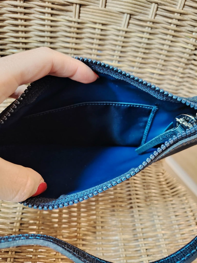 Sac pochette Longchamp - Taille unique - Navy - État : Excellent