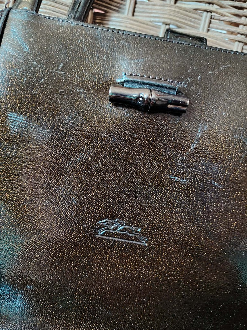 Sac à main Longchamp Roseau - Taille unique - Marron - État : Excellent