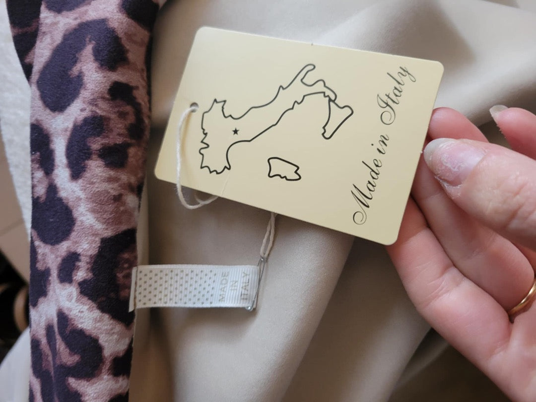 Blazer imprimé léopard et équestre - M - Marron - État : Excellent