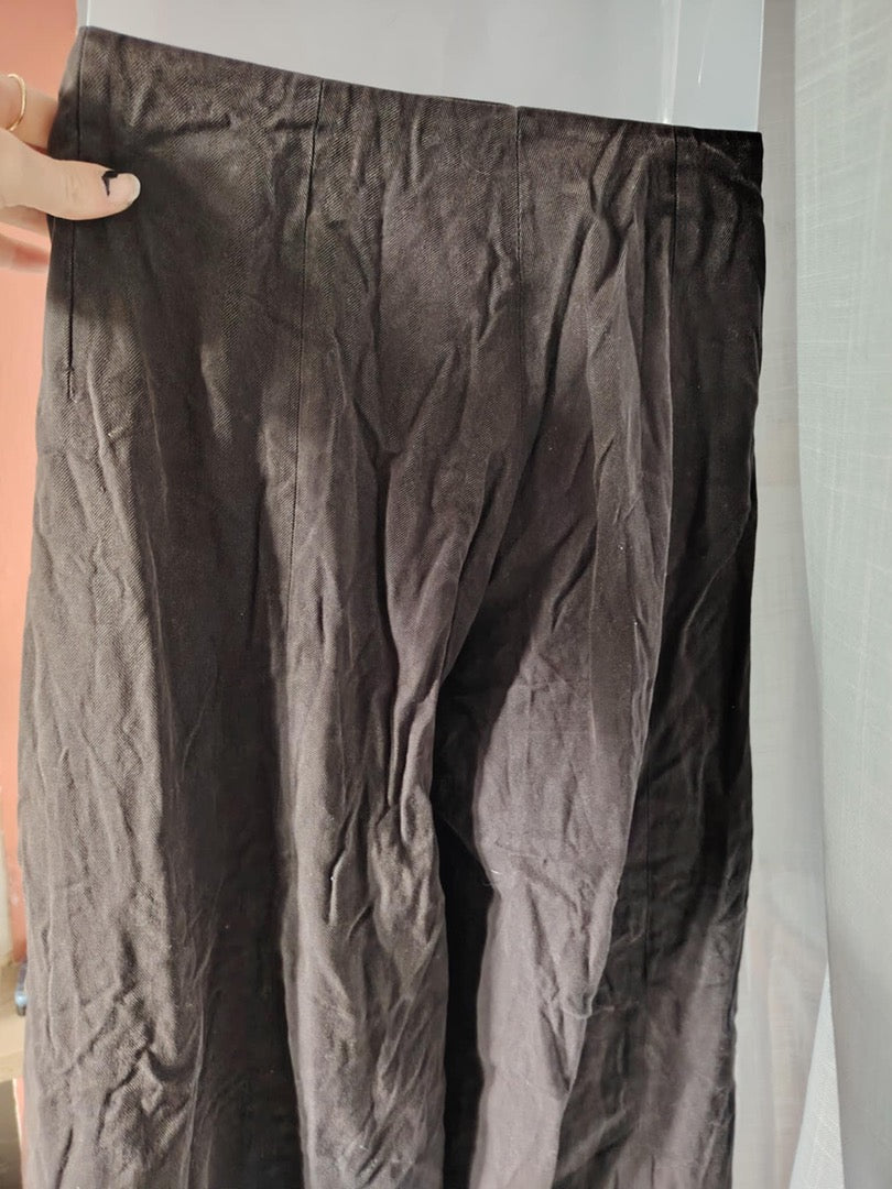 Pantalon large Françoise Pendville - 40 - Marron - État : Excellent