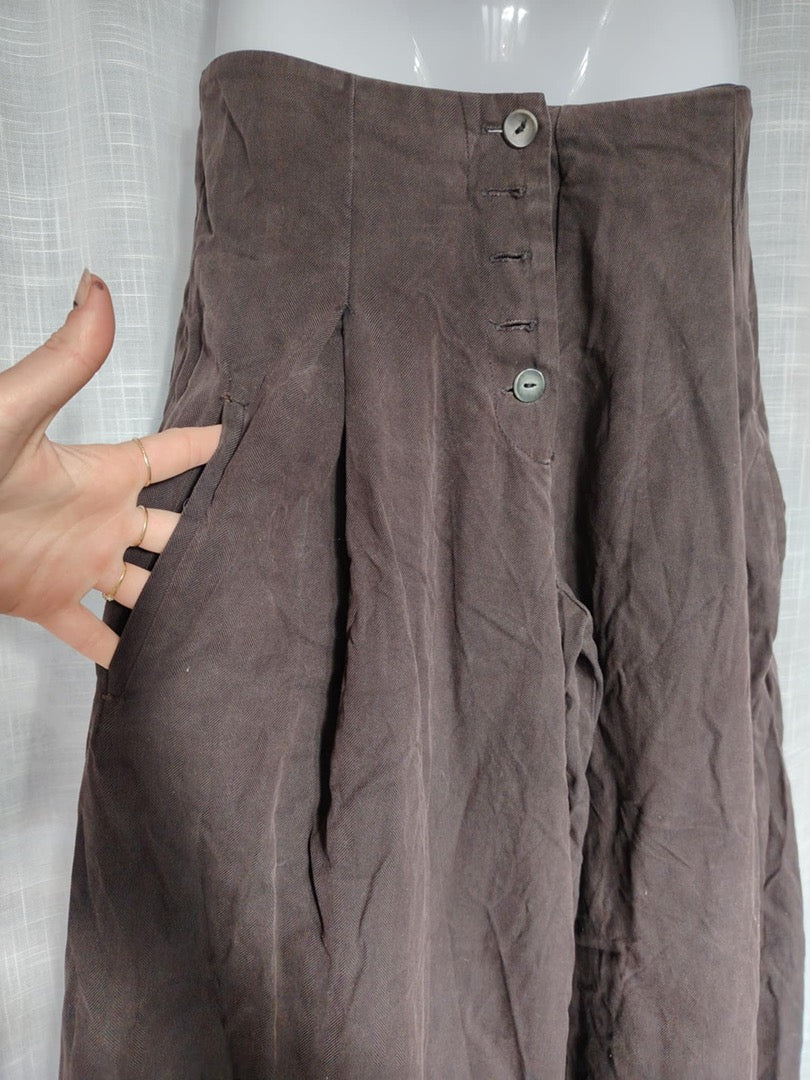 Pantalon large Françoise Pendville - 40 - Marron - État : Excellent