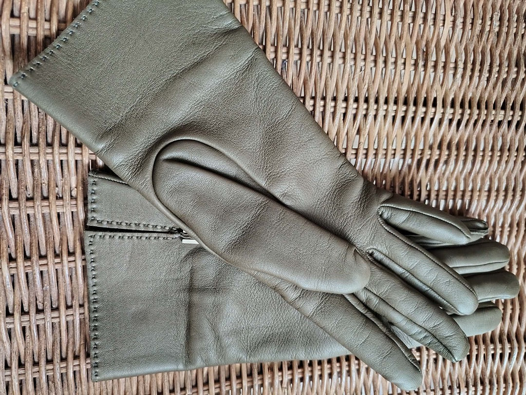 Gants Hermès - 7 - Khaki - État : Excellent