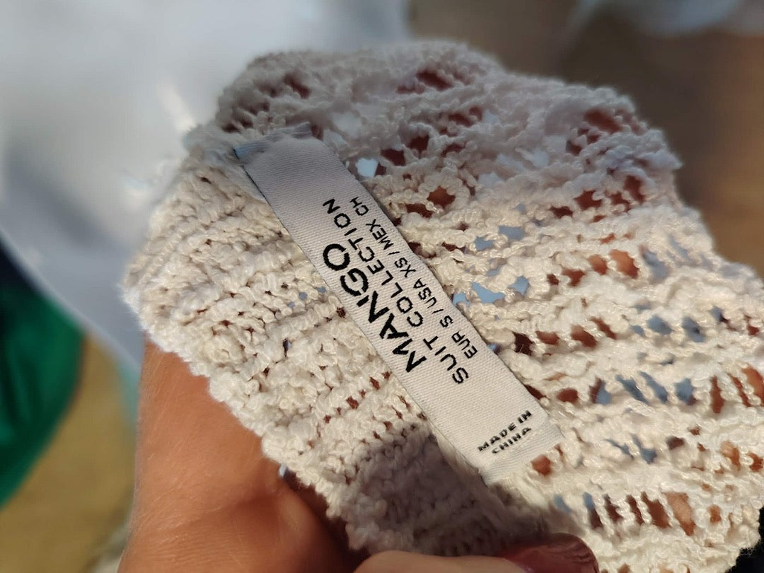 Pull Mango - S - Blanc et Marine - État : Excellent