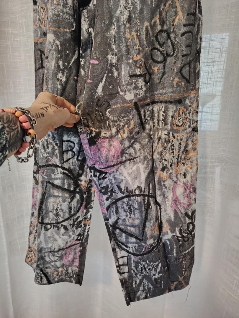 Pantalon large City Line - Taille unique - Gris - État : Excellent