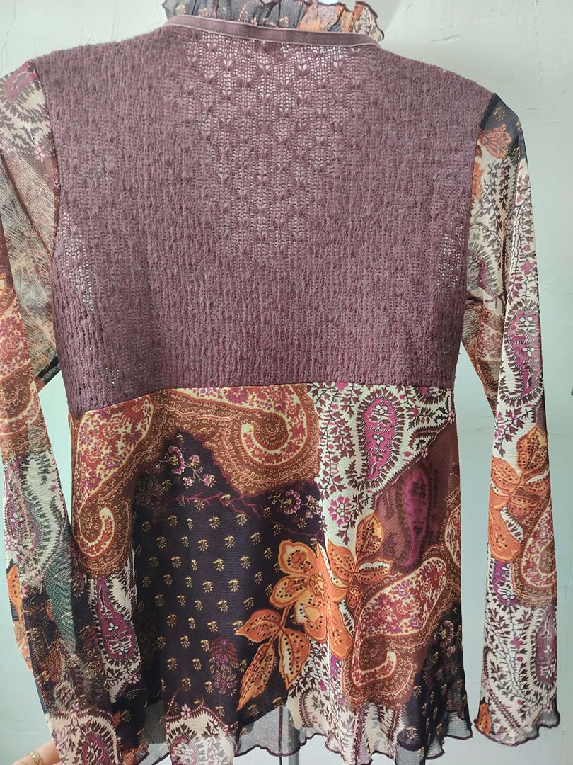 Blouse Jacqueline Riu - L - Bordeaux - État : Excellent