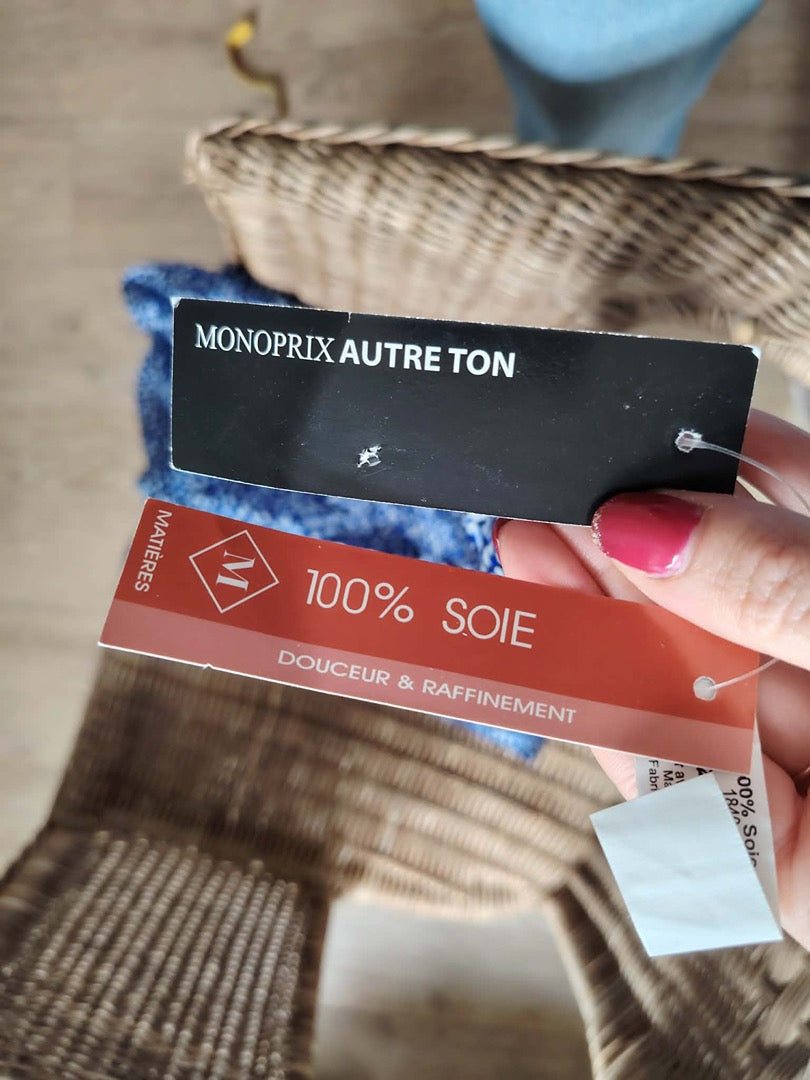 Foulard Monoprix Autre Ton - Taille unique - Bleu - État : Excellent