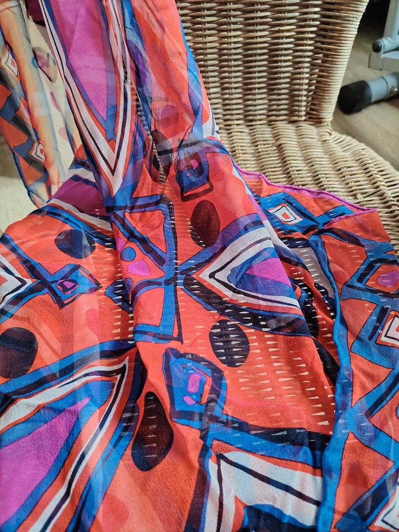 Foulard Coveri Collection - Taille unique - Orange - État : Excellent